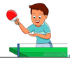 Table Tennis Players Clipart Image