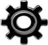 Black Cog Clip Art