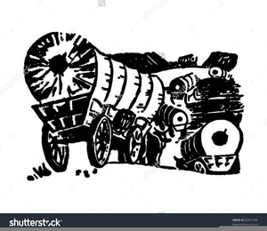 Covered Wagon Clipart Border Image