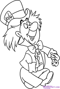 How To Draw Mad Hatter From Alice In Wonderland Step Image