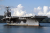 The Uss Abraham Lincoln (cvn 72) Approaches Pier Alpha Aboard Naval Station Everett After Returning From Nearly A 10-month Deployment In Support Of Operations Enduring Freedom And Iraqi Freedom Image