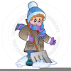 Snow Shoveling Clipart Image