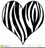 Zebra Print Heart Clipart Image