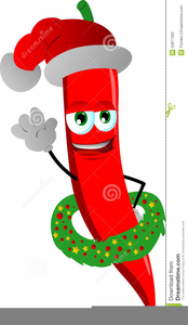 Christmas Chili Pepper Clipart Image