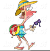 Sunburned Girl Clipart Image