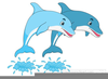 Dolphins Jumping Clipart Image