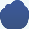 Dark Blue Cloud Icon Image