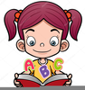 Clipart Of Girl Reading Books Image