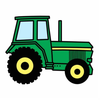 Free Green Tractor Clipart Image