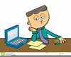 Desk With Papers Clipart Image