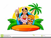 Hawaiian Surfer Clipart Image