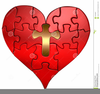 Cross Hearts Clipart Image