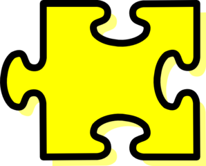 Yellow Puzzle Piece Clip Art
