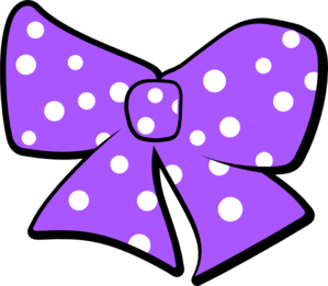 Bow With Polka Dots Clip Art