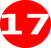 Glossy Red Circle Icon With 17 Clip Art