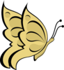 Golden Butterfly Clip Art