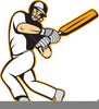 Cricketer Clipart Image