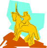 Warrior On A Horse Clip Art