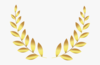 Golden Two Leaf Badge Gold Leaf Png Badge Image