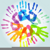 Kids Handprint Clipart Image