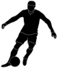 Soccer Player Silhouette Clipart Image