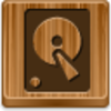 Free Wood Button Hard Disk Image