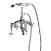 Chrome Finish Contemporary Two Handles With Brass Handled Shower Head Tub Faucet--faucetsuperdeal.com Image