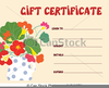 Clipart Gift Certificate Template Image