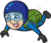 Sky Diver Clipart Image