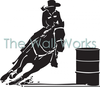 Free Barrel Racing Clipart Image