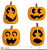 Smiling Pumpkins Clipart Image