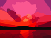 Sunset Sunroy Vector Colour Enhance Image