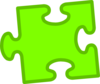 Green On Green Puzzle Piece Clip Art