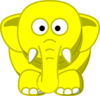 Yellow Elephant Clip Art