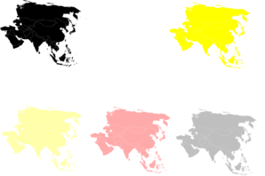 Asia Map Clip Art