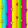 Colorful Lines Rainbow Stars Image