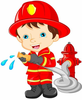 Christmas Fireman Clipart Image