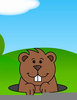 Animated Groundhog Clipart Image