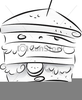 Sandwich Clipart Black And White Image