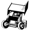 Winged Sprint Car Clipart Image