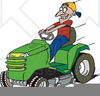 John Deere Riding Mower Clipart Image