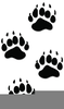 Paw Print Tracks Clipart Image