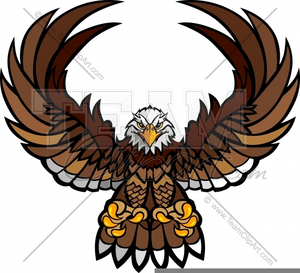 Eagle Holding Football Clipart Image