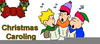 Children Christmas Caroling Clipart Image