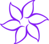 Purple Flower Outline Clip Art