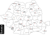 Romanian Map With Counties Clip Art
