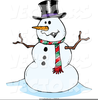 Free Surprised Snowman Clipart Image