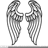 Angel Wings Outline Clipart Image