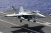 An F/a-18f Super Hornet Prepares To Make An Arrested Landing Image