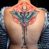 Geometric Moth Tattoo Image